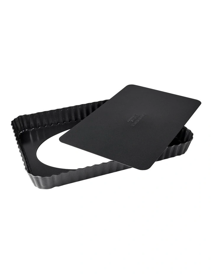 Ultimate Non-Stick Loose Base Rectangular Tart/Quiche Pan 31.5x21.5 in Black image 3