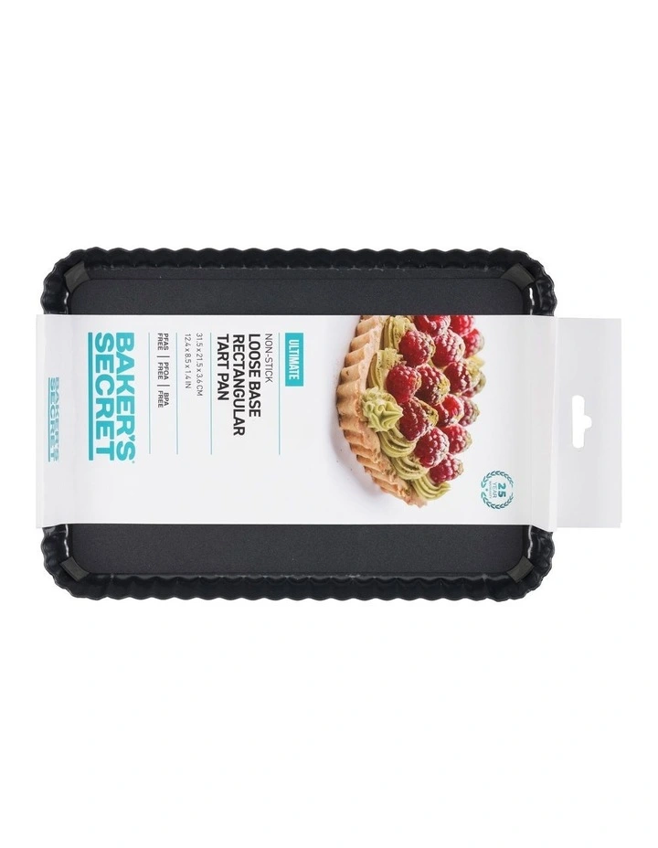 Ultimate Non-Stick Loose Base Rectangular Tart/Quiche Pan 31.5x21.5 in Black image 5