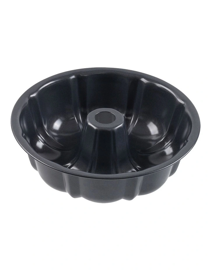 Ultimate Non-Stick Fluted Ring Cake Pan 23cm in Black image 1