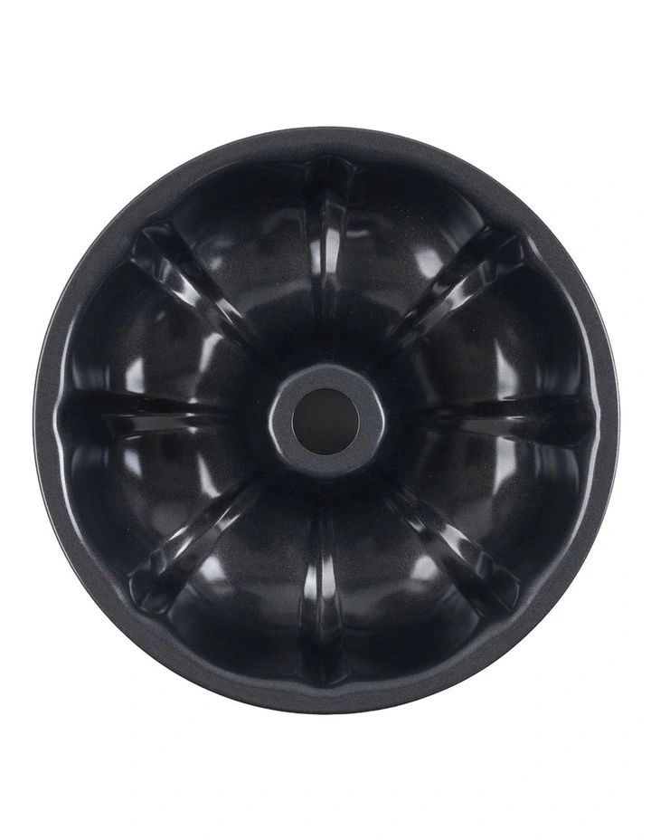 Ultimate Non-Stick Fluted Ring Cake Pan 23cm in Black image 2