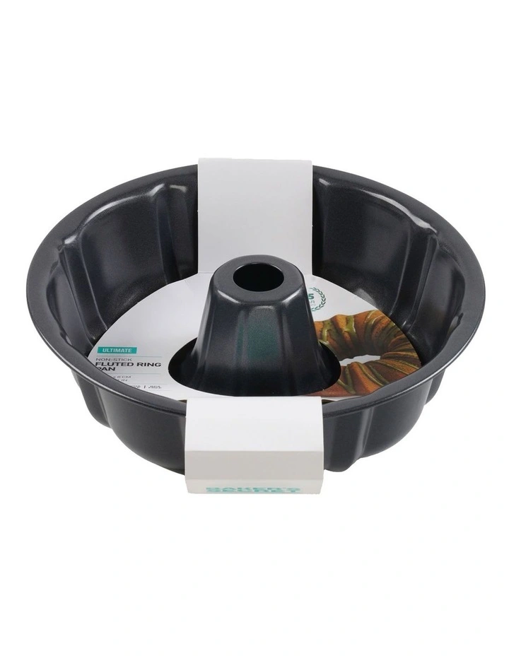 Ultimate Non-Stick Fluted Ring Cake Pan 23cm in Black image 3