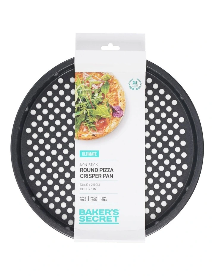 Ultimate Non-Stick Round Pizza Crisper 33cm in Black image 3