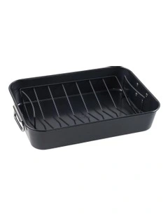 Ultimate Non-Stick Roaster With Rack 38x26cm in Black