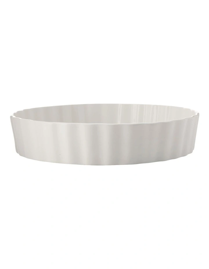 Deep Quiche Dish 25x5cm in White image 1