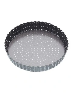 Crusty Bake Loose Base Round Flan/Quiche Pan 25cm in Carbon
