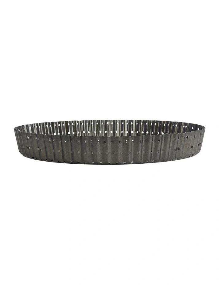 Crusty Bake Loose Base Round Flan/Quiche Pan 25cm in Carbon image 2