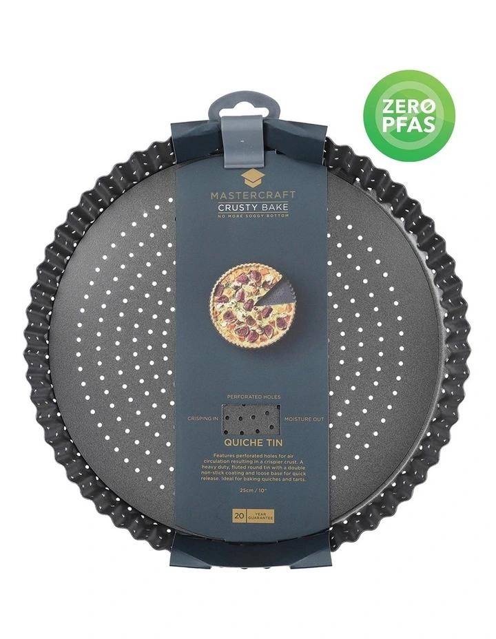 Crusty Bake Loose Base Round Flan/Quiche Pan 25cm in Carbon image 6