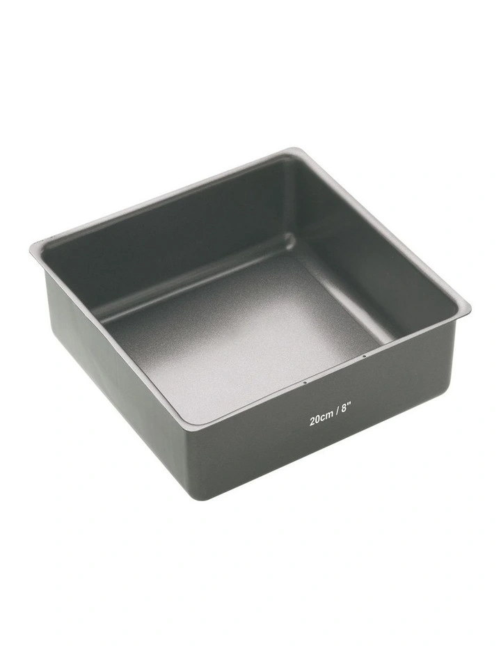 Heavy Base 21cm Loose Base Square Deep Cake Pan in Carbon image 1