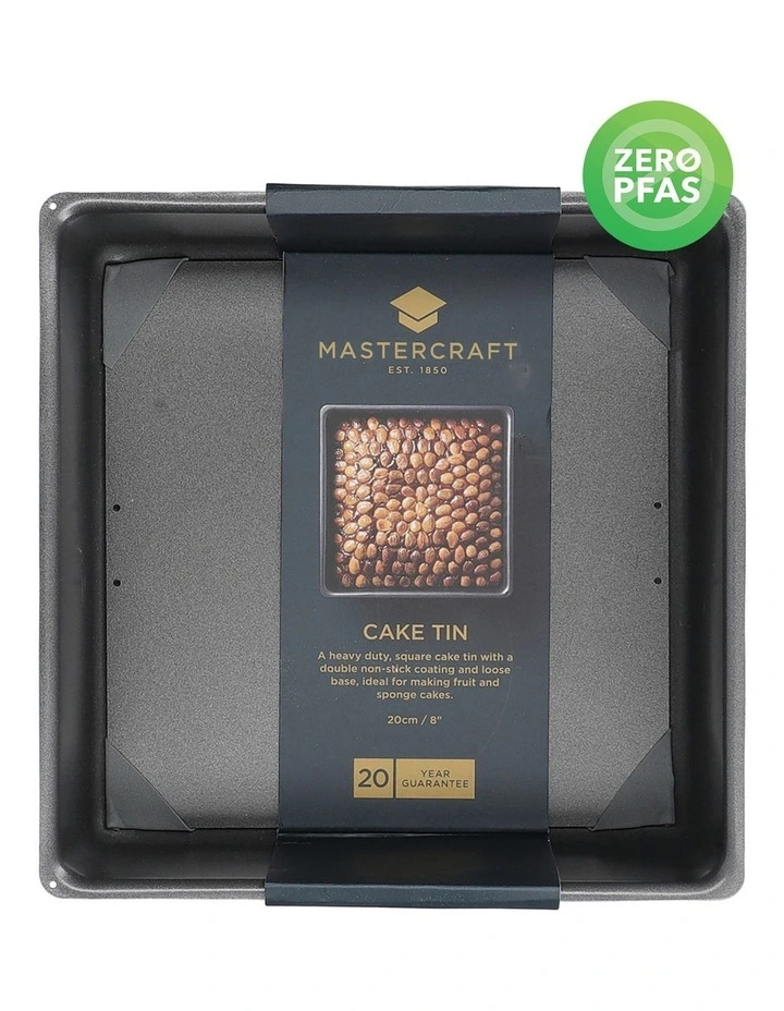 Heavy Base 21cm Loose Base Square Deep Cake Pan in Carbon image 5