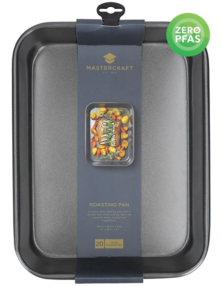 Heavy Base 34x26cm Medium Deep Roasting Pan in Carbon image 6