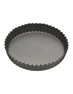 Heavy Base 23cm Loose Base Round Flan/Quiche Pan in Carbon