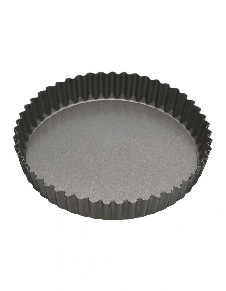 Heavy Base 23cm Loose Base Round Flan/Quiche Pan in Carbon image 1