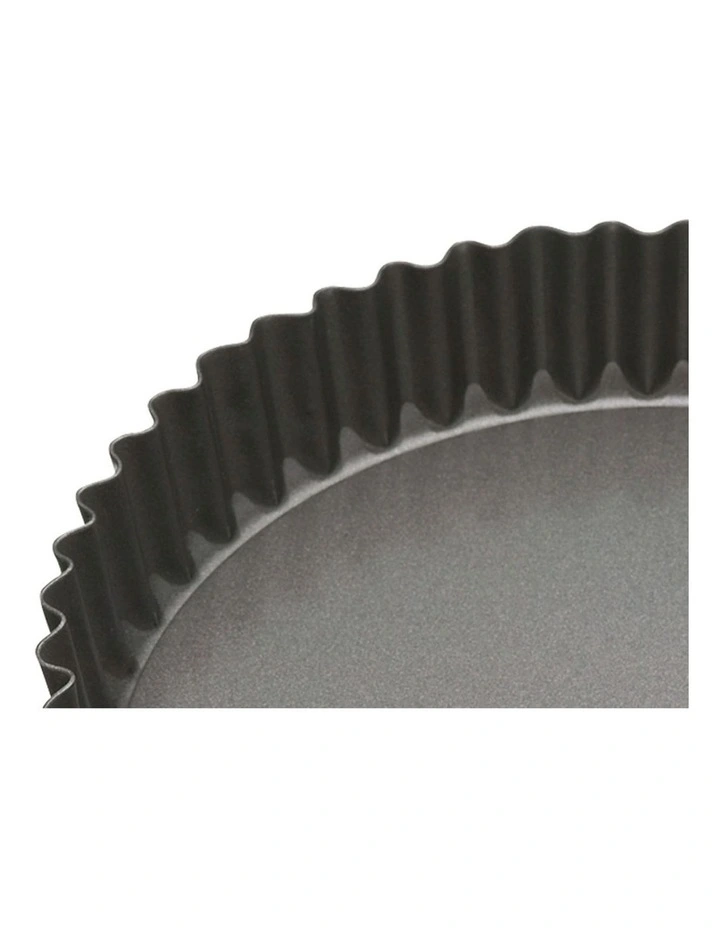 Heavy Base 23cm Loose Base Round Flan/Quiche Pan in Carbon image 2