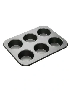 Heavy Base 6-Cup American Muffin Pan in Carbon