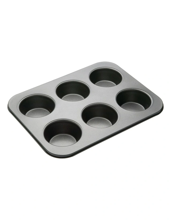Heavy Base 6-Cup American Muffin Pan in Carbon image 1