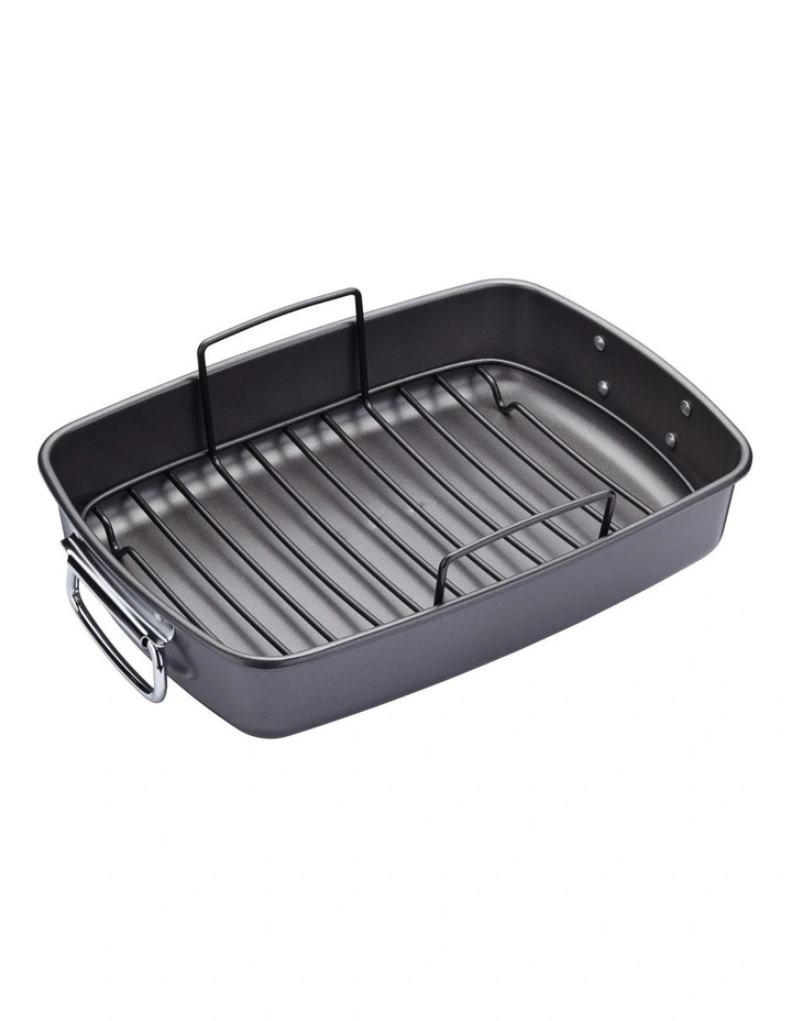 Heavy Base 40cm Roaster With Rack Carbon image 1