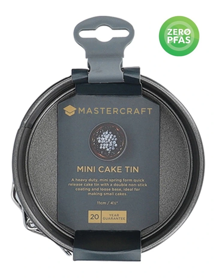 Heavy Base Springform Round Cake Pan 11cm in Carbon image 6