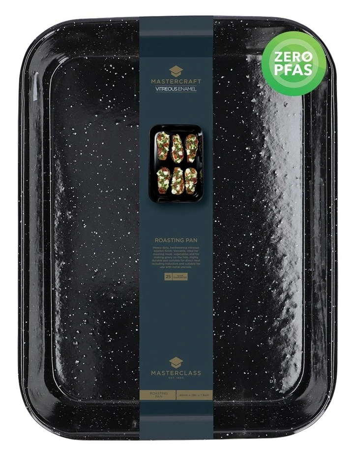Pro Vitreous Enamel Roasting Pan 40x28cm in Carbon image 4