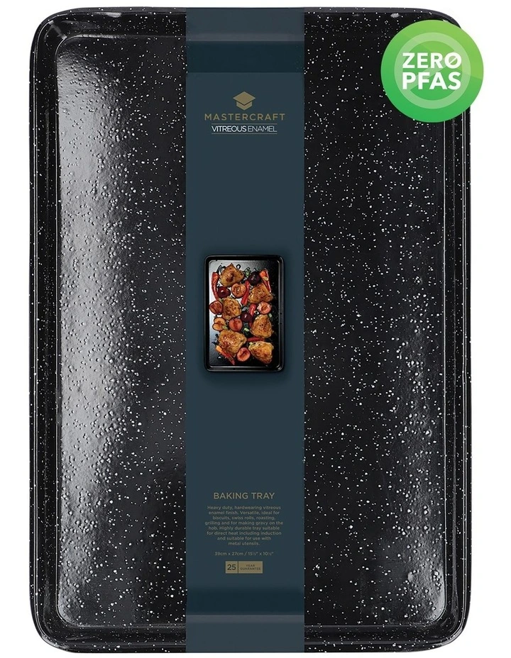 Pro Vitreous Enamel Baking Tray 39x27cm in Carbon image 6