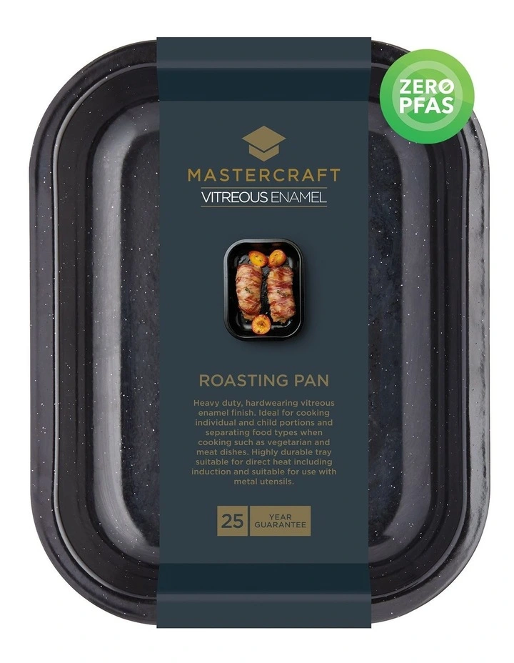 Pro Vitreous Enamel Roasting Pan 27x21cm in Carbon image 6