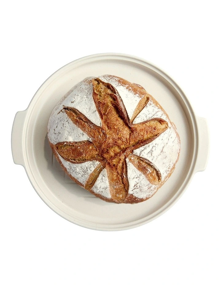 Round Bread Baker in Linen image 4