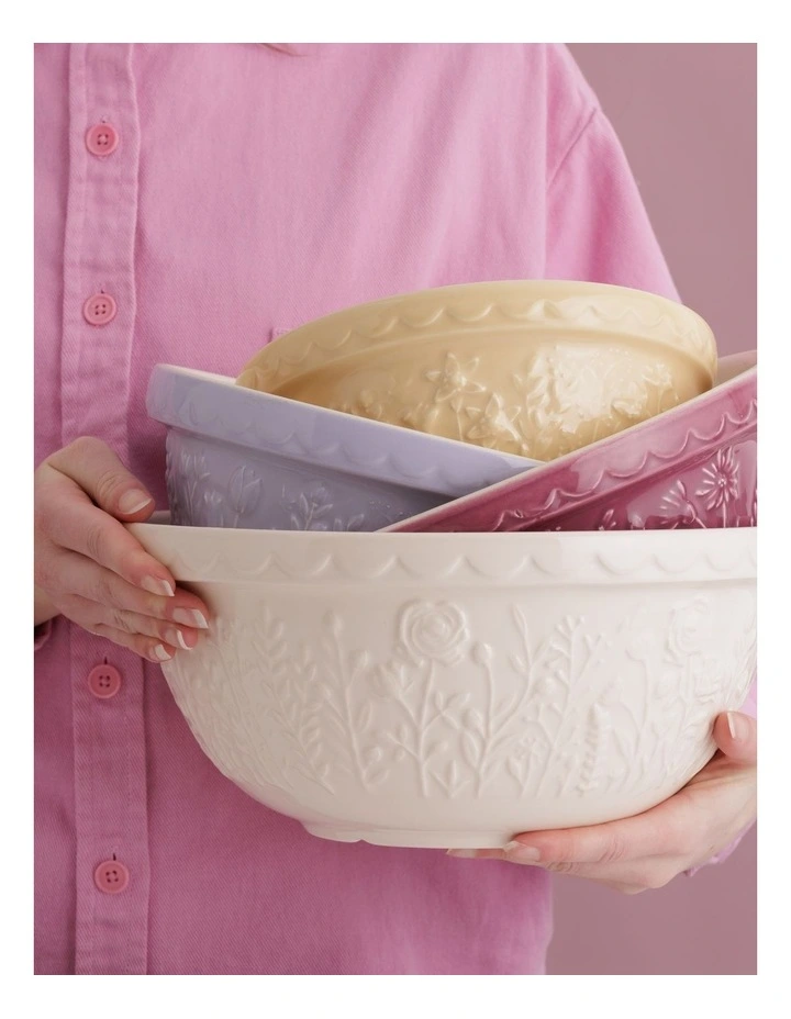 The Meadow Rose Mixing Bowl 29cm/4L in Cream image 2