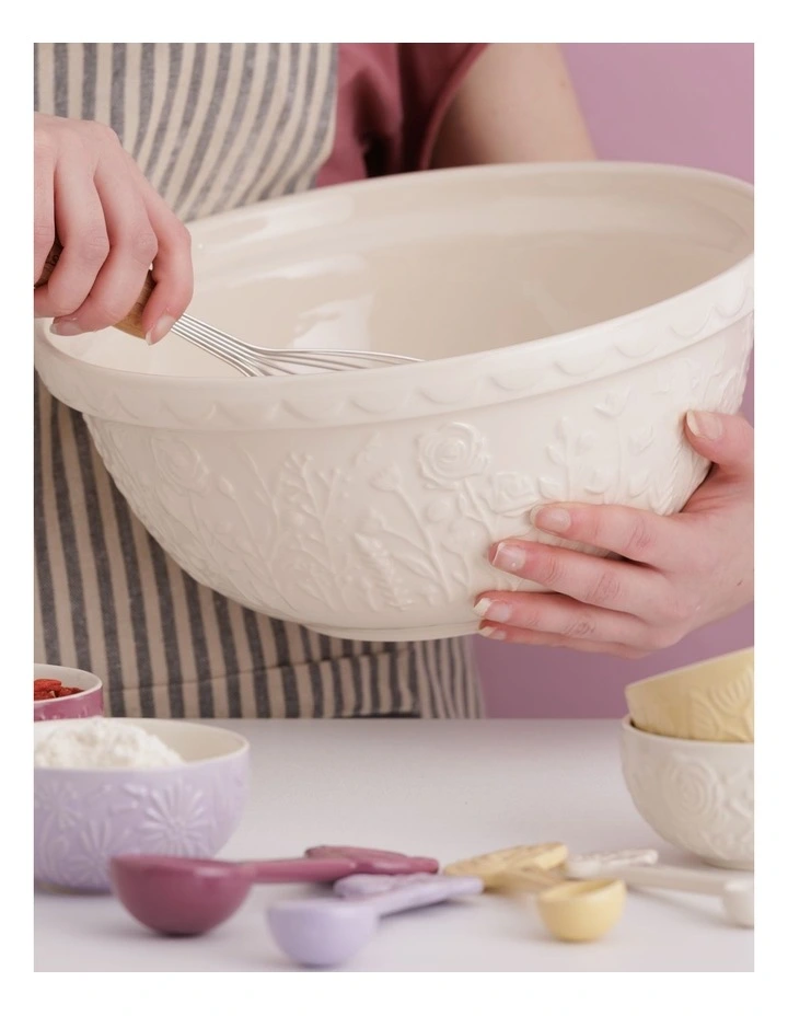The Meadow Rose Mixing Bowl 29cm/4L in Cream image 3
