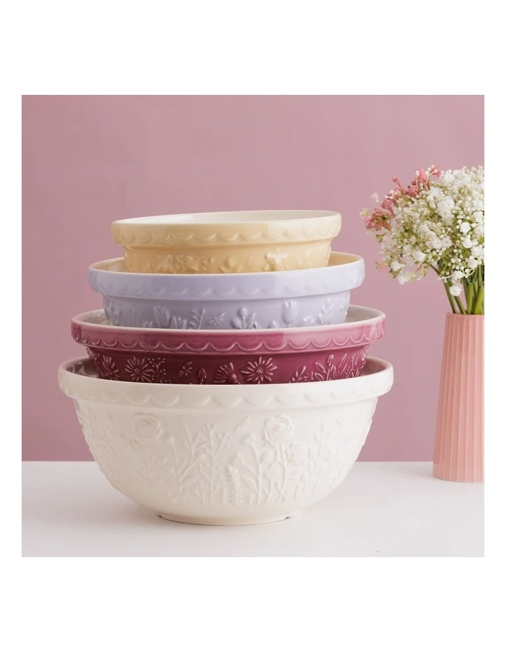 The Meadow Rose Mixing Bowl 29cm/4L in Cream image 4