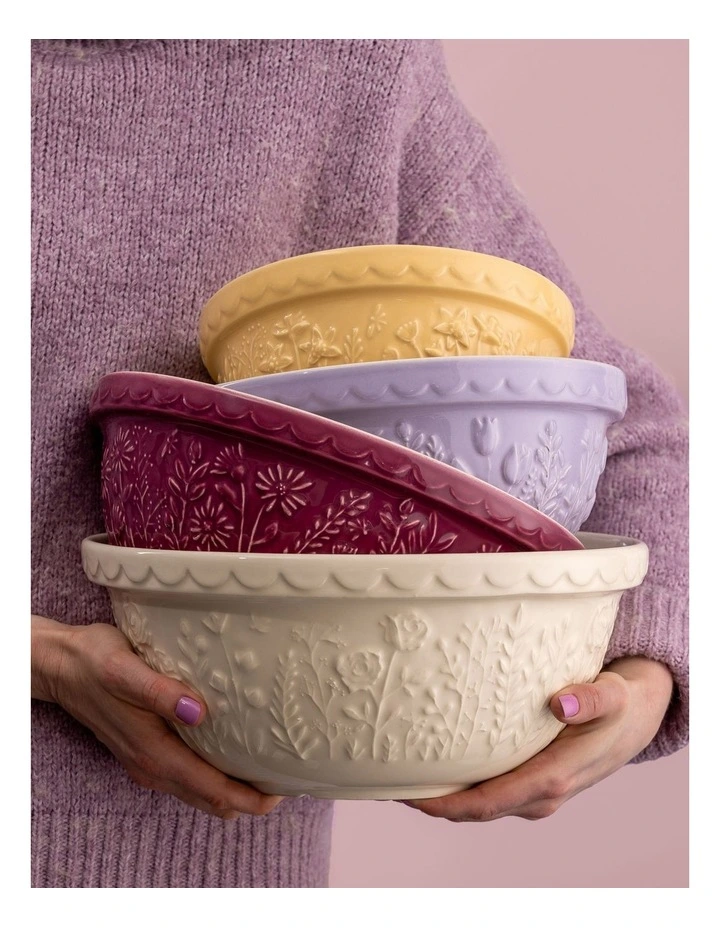 The Meadow Rose Mixing Bowl 29cm/4L in Cream image 5