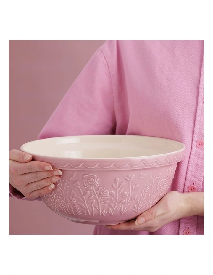 The Meadow Rose Mixing Bowl 29cm/4L in Pink image 2