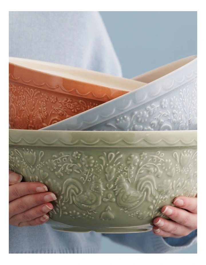 Home To Roost Hen Mixing Bowl 26cm/2.7L in Blue image 2