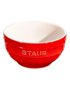 Ceramic Round Bowl 14cm in Cherry Red