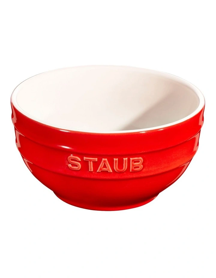 Ceramic Round Bowl 14cm in Cherry Red image 1