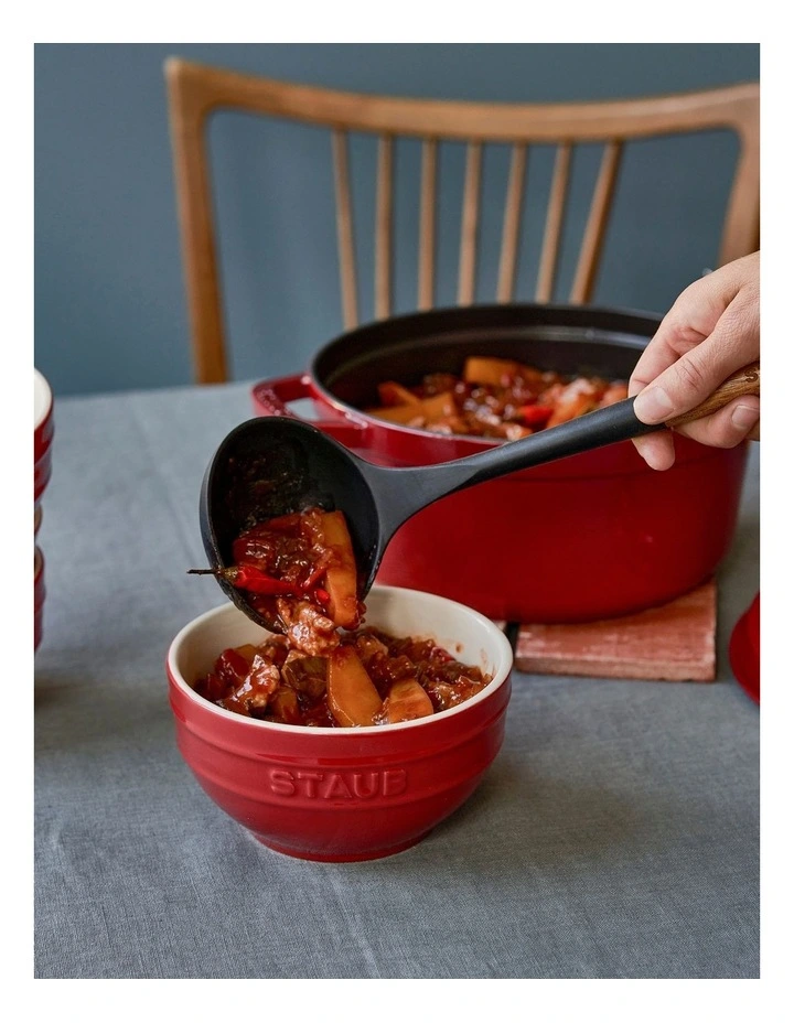 Ceramic Round Bowl 14cm in Cherry Red image 5