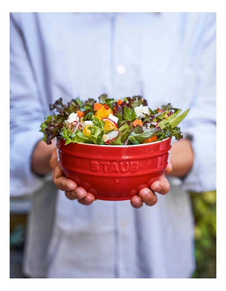 Ceramic Round Bowl 14cm in Cherry Red image 6