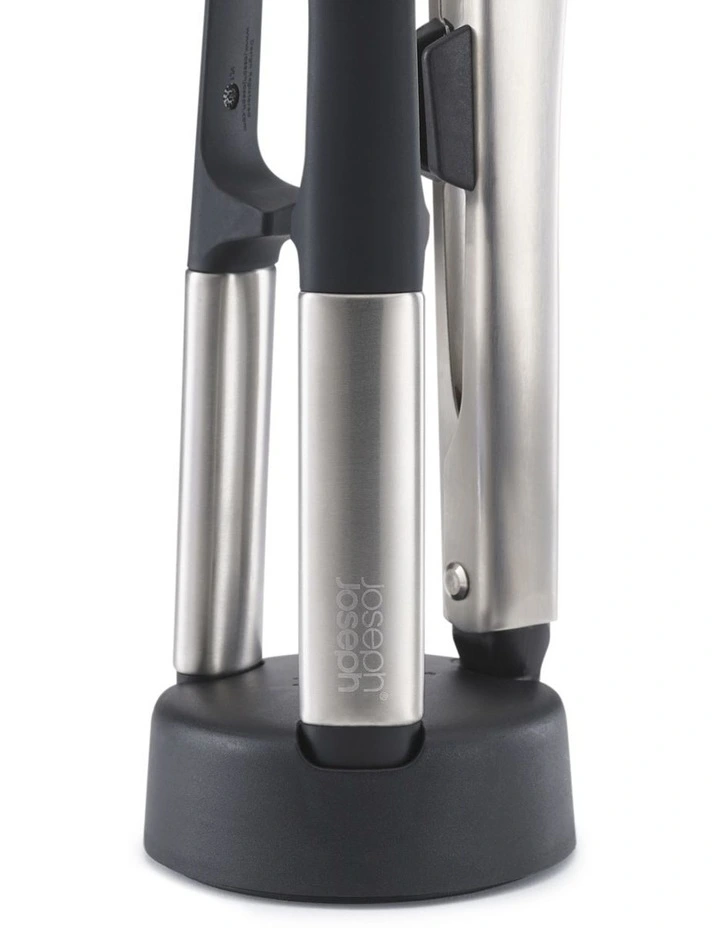 Elevate Fusion 3 Piece Silicone Set With Stand in Stainless Steel image 3