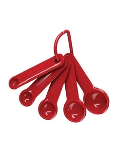 Measuring Spoons Set Of Five in Empire Red