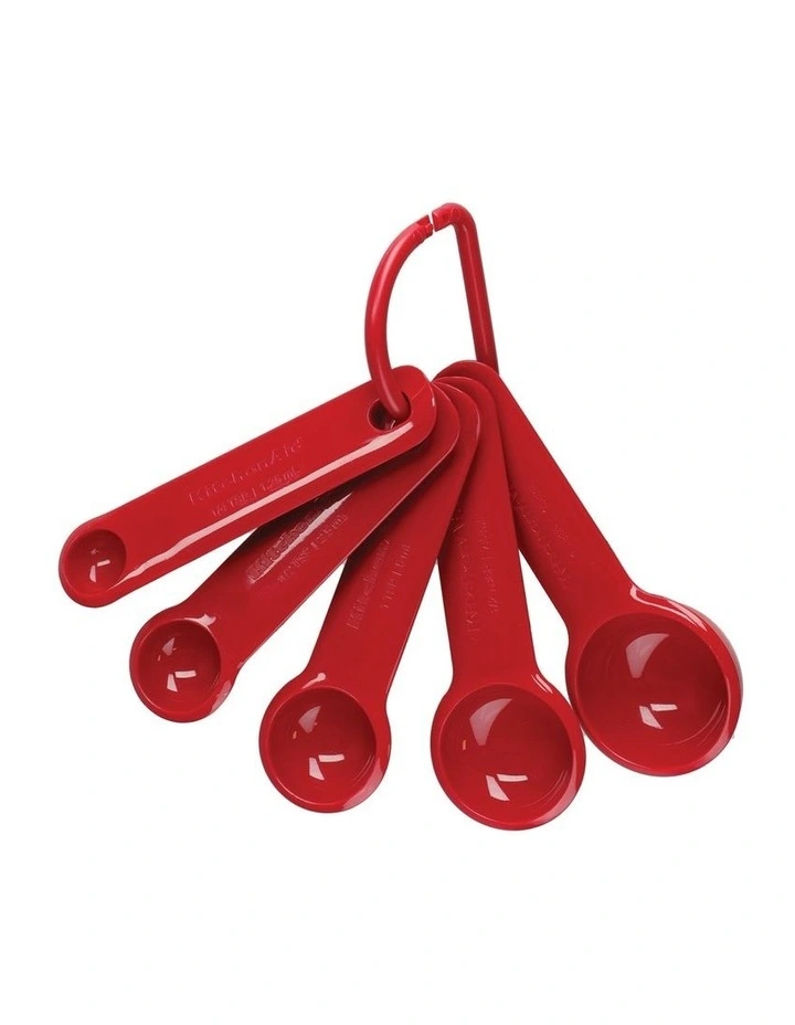 Measuring Spoons Set Of Five in Empire Red image 1