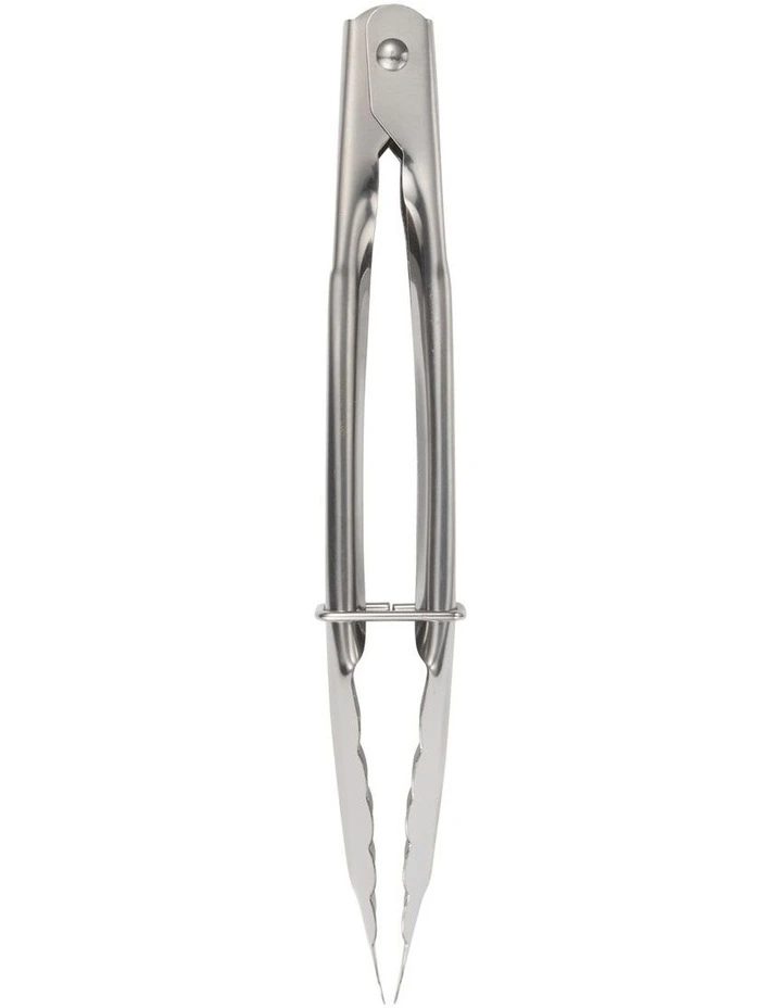 Grabbers Stainless Steel Mini Tongs 18cm in Silver image 1