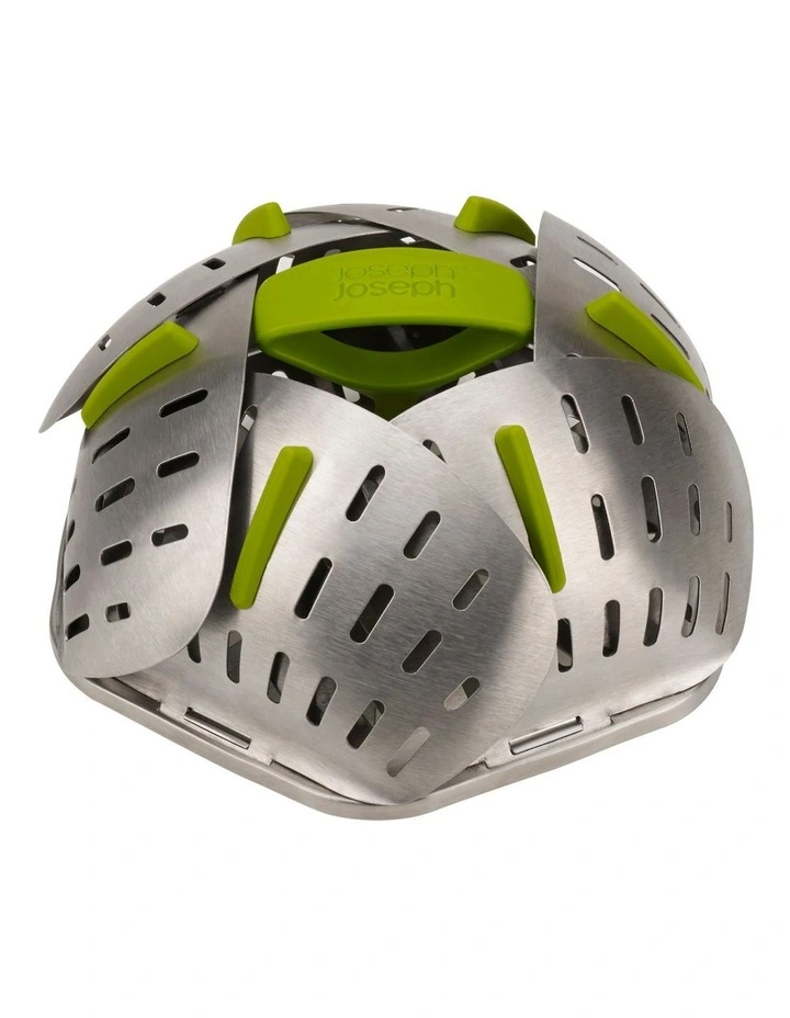 Bloom Steel Folding Steamer Basket in Green image 1