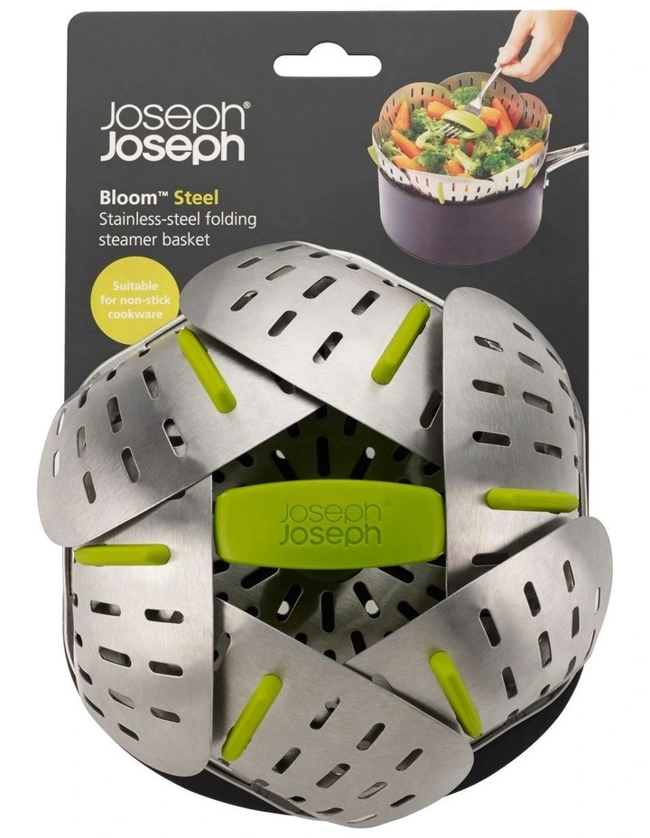Bloom Steel Folding Steamer Basket in Green image 2