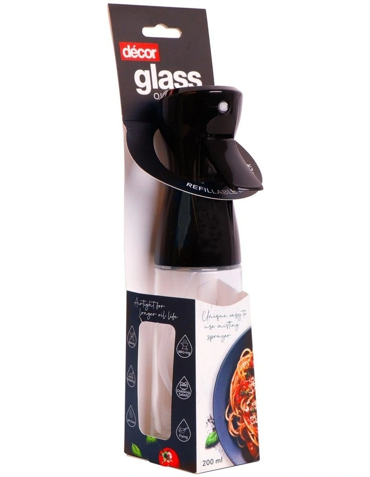 Oil Sprayer Refillable Glass 200ml in Clear image 1