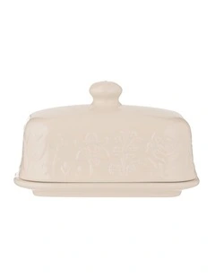 The Meadow Butter Dish 9 x 15.6 x 10.6cm in Cream