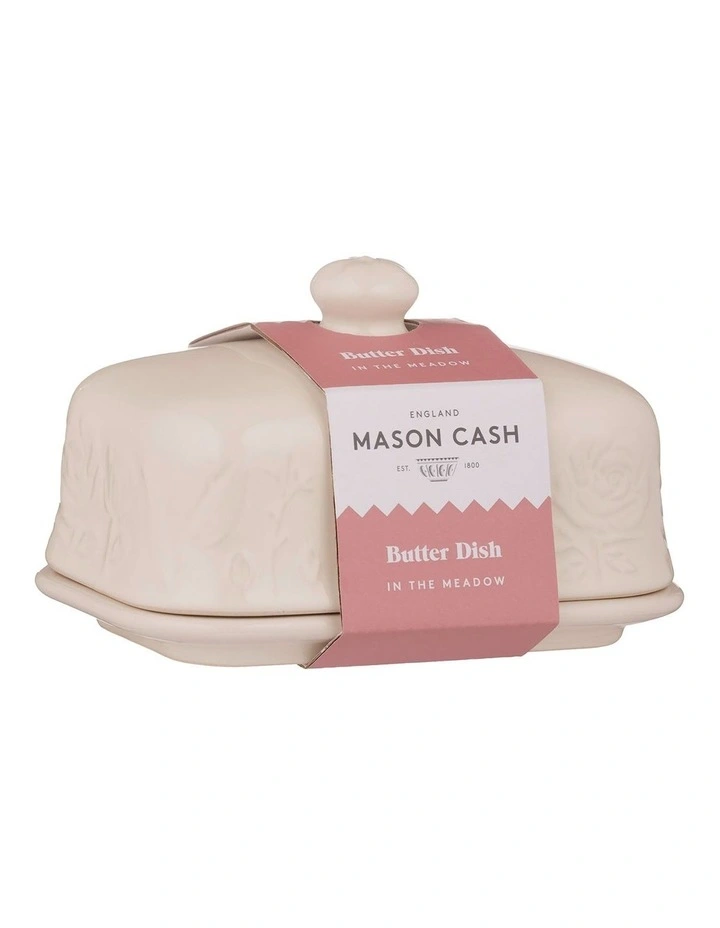 The Meadow Butter Dish 9 x 15.6 x 10.6cm in Cream image 2