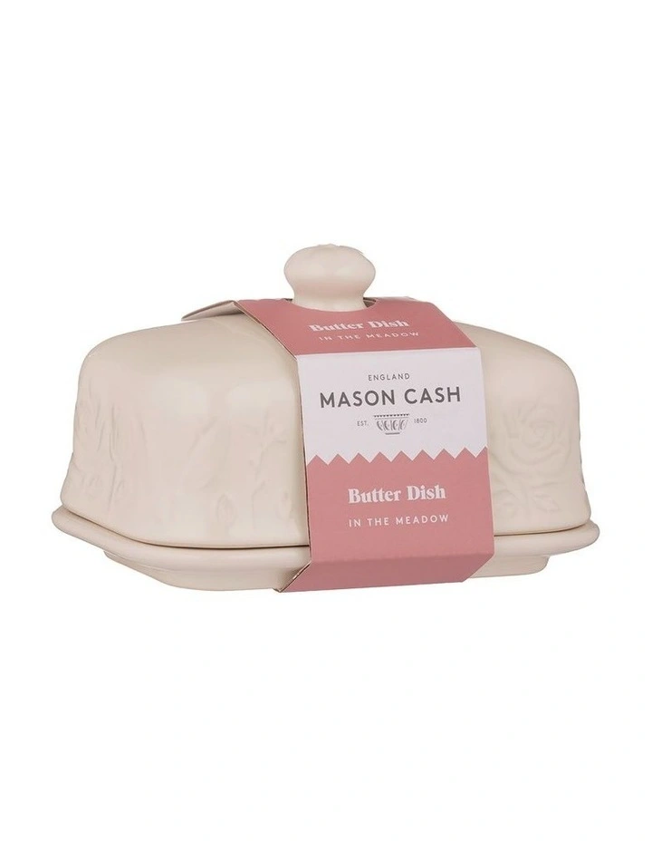 The Meadow Butter Dish 9 x 15.6 x 10.6cm in Cream image 7
