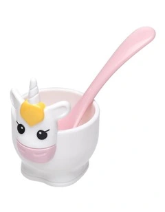 Unicorn Egg Cup and Spoon in Multi