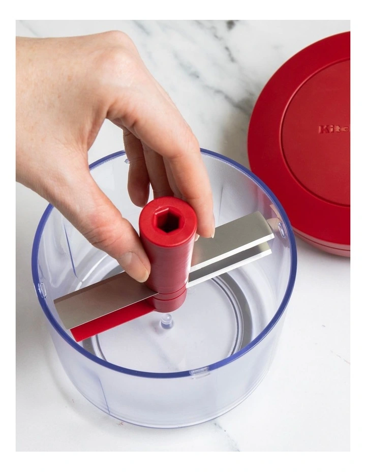 Hand Pull Food Chopper 700ml in Empire Red image 2