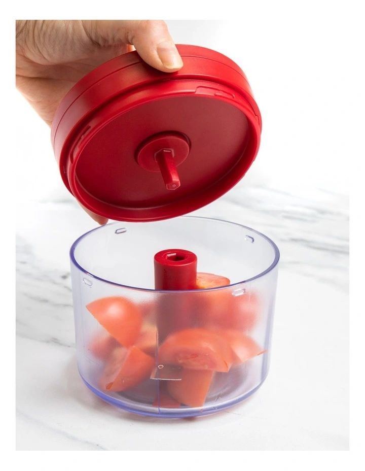 Hand Pull Food Chopper 700ml in Empire Red image 3