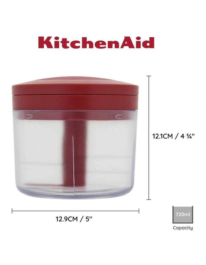 Hand Pull Food Chopper 700ml in Empire Red image 5