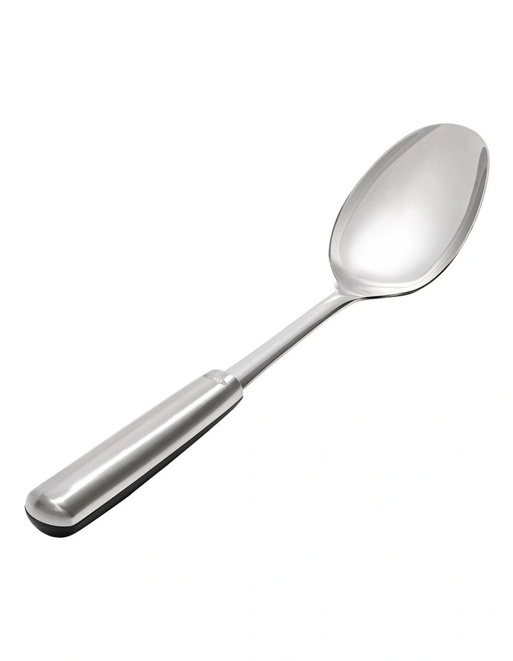 Steel Cooking Spoon in Silver image 2